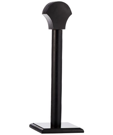 SZCO Supplies 17 Black Wooden Full-Sized Helmet/Headwear Display Stand with Base Hardware (910942)