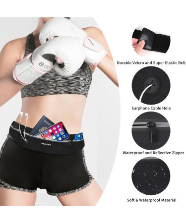 Haissky Purpose Hip Pocket Belly Bag - Fitness Belt for Running Jogging Cycling - Adjustable for Phones Up to 6.7 Inches - Black - Buy Online on GoSupps.com