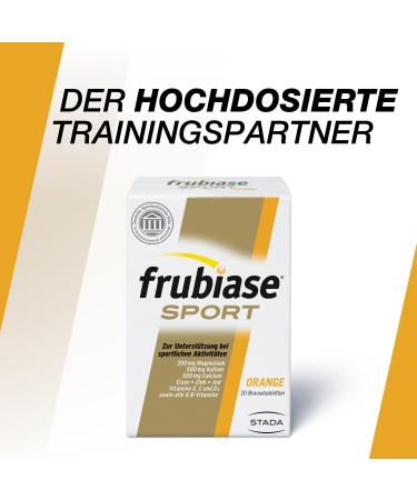 Frubiase Sport Orange - High-Dose Vitamins & Minerals for Sports | 20 Effervescent Tablets - Buy Online on GoSupps.com