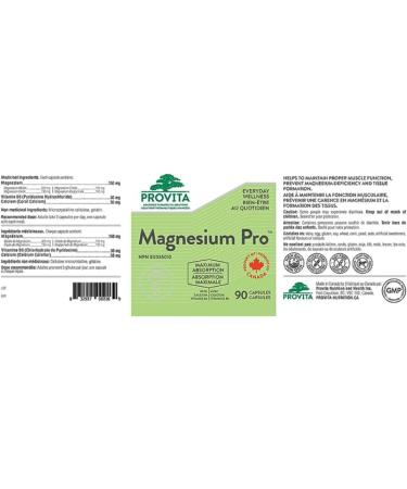 Provita Magnesium Pro - Advanced formulation featuring 4 forms of magnesium vitamin B6 and coral calcium. - Bio-available Vegan Blend (90 Capsules) - Buy Online on GoSupps.com