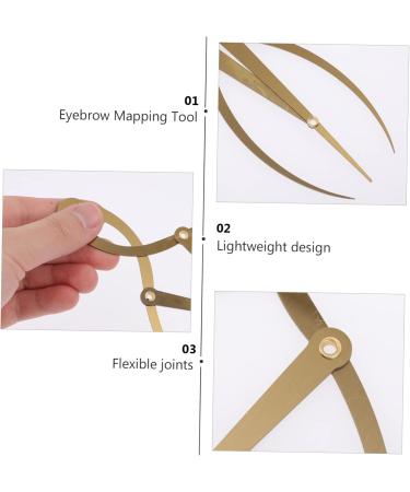 Beavorty Brow Mapping Ruler 1pc Microblading Makeup Positioning Ruler Tattooing Eyebrow Tool Mapping Measuring 1 count (Pack of 1) Golden - Buy Online on GoSupps.com