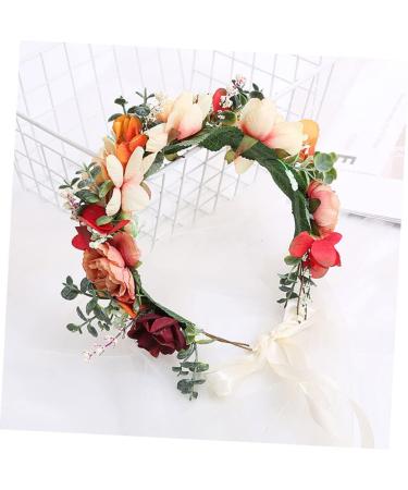 MAGICLULU Wreath Tiara Hair Bands Head Band Fall Garland Green Crown Headband for Girls Flower Girl Headpieces for Wedding Flower Headbands Flower Hair Accessories Autumn Miss - Buy Online on GoSupps.com