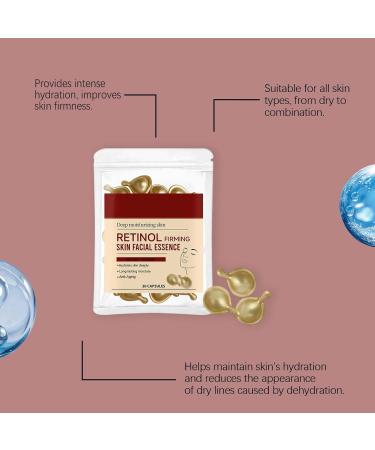  JASUBAI Retinol face serum collagen anti-aging cream capsules firming moisturizing face cream reduces wrinkles and fine lines collagen for women firming (2 - Buy Online on GoSupps.com