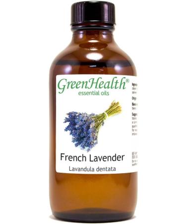 French Lavender 4 fl oz (118 ml) Glass Bottle w/Cap 100% Pure Essential Oil GreenHealth - Buy Online on GoSupps.com