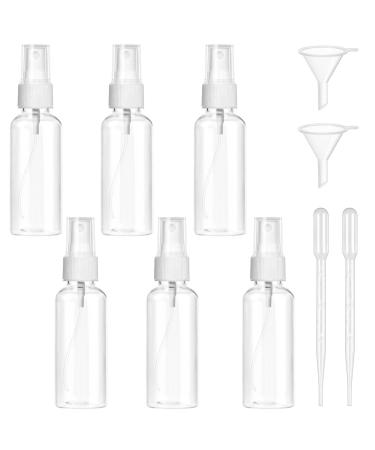 Acwoo spray bottle 6 pieces 50ml transparent empty fine fog spray bottle travel atomizer small plastic fog fog perfume duster spray bottle for water alcohol