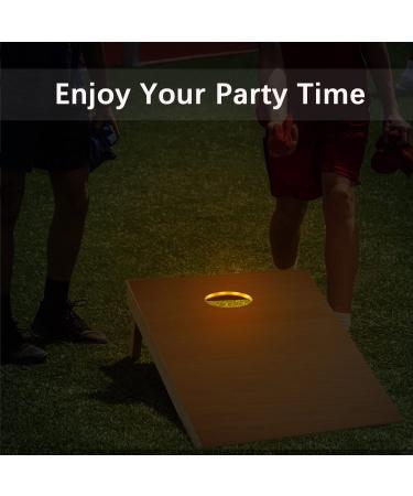 BLINNGO Cornhole Ring Lights - Single Color Gold | LED Cornhole Edge Lights for Standard Boards & Bags - Buy Online on GoSupps.com