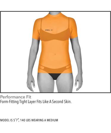 O'Neill Women's Basic 50+ Long Sleeve Rash Guard Graphite Large - Best for Sun Protection - Buy Online on GoSupps.com