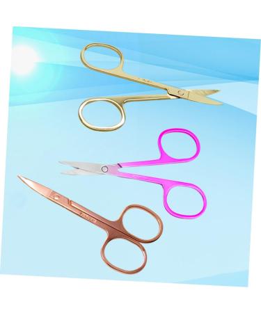 Ipetboom 3pcs Facial Hair Scissors Set - Stainless Steel Eyelash Beard & Nose Hair Trimmers for Beauty Care - Buy Online on GoSupps.com