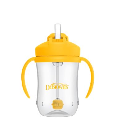Dr. Brown's Milestones Baby's First Straw Cup Sippy Cup with Straw 6m+  9 oz/270 ml  Vintage Yellow - Buy Online on GoSupps.com