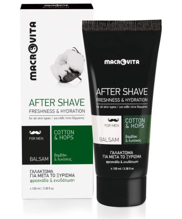 MACROVITA AFTER SHAVE BALM WITH COTTON AND ORGANIC HOPS 100 ML.