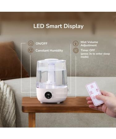 ALACRIS Smart Humidifier 4L - Constant Humidity, LED Display, Ultra-quiet Operation - Perfect for Bedroom, Baby Room - Up to 30H - 30 (Upgraded) - Buy Online on GoSupps.com