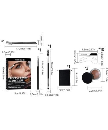 2 Brow Pomade - Makeup Brow Stamp Set of 6 Long-Lasting Waterproof & Smudge-Proof Include Brow Stencil Sponge Applicator Dual Angled Brow Brush Brow Shaper for Women Pochy 2 Pcs a - Buy Online on GoSupps.com