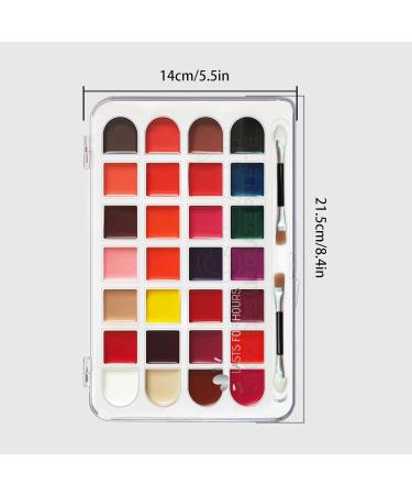 Lipstick Palette - Long Lasting Eyeshadow - Water Resistant - 28 Shades - Long Lasting Blusher - Water Resistant - Beauty Kit for Women Adults Teens & Young Girls L v - Buy Online on GoSupps.com