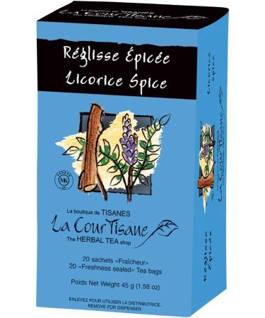 La Courtisane Licorice Spice Herbal Tea Kosher Gluten-Free 20 Teabags - Buy Online on GoSupps.com