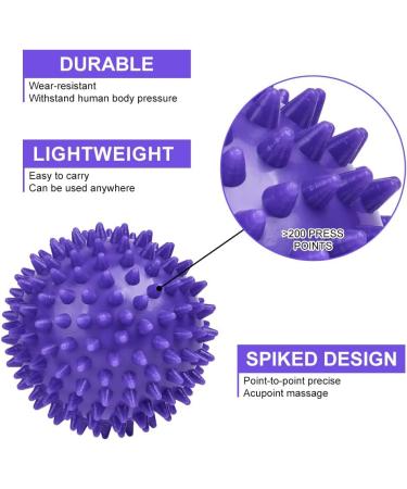 Uraqt Fascia Ball Set 2 Hedgehog Massage Balls for Muscle Tension Relief (Purple) | Perfect for Feet Back Neck & Hands - Buy Online on GoSupps.com