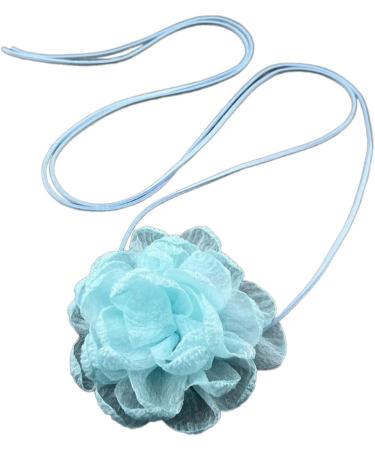 South Kieling Sky Blue Flower Choker Necklace | Elegant Collarbone Chain for Daily Use & Parties | Trendy Jewelry Decoration - Buy Online on GoSupps.com