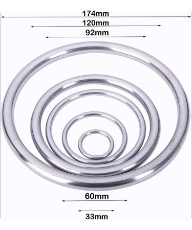 12 Pcs Metal O Rings 1 Inch Heavy Duty 304 Stainless Steel Welded O Ring Multi-Purpose O-Ring for Macrame  DIY Crafts  Hardware  Bags  Camping Belt  Dog Leashes  Keychain  Purse. 4mm*25mm ID  12Pcs - Buy Online on GoSupps.com