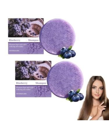 Lot de shampoing et apr s-shampoing solides la myrtille Nettoyage en profondeur et hydratation Savon naturel Contr le des frisottis et soin du cuir chevelu Soin pour cheveux secs (2 pi ce)
