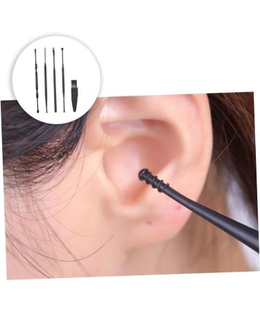 PLAFOPE Professional Double Head Rotating Ear Scoop Cleaner Non-Slip Handle Ear Wax Tool with Spring Spiral Design for Itch Relief Steel for Home and Travel - Buy Online on GoSupps.com