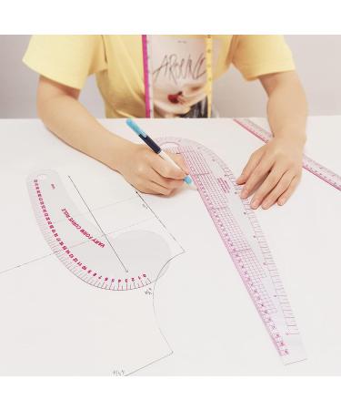 HLZC 15-Piece French Curve Ruler Set for Pattern Making - Clear Sewing Rulers for Beginners and Designers - Buy Online on GoSupps.com