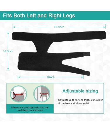 Adjustable Neoprene Hip Groin Support for Pain Relief and Recovery - Men and Women (Black) - Buy Online on GoSupps.com