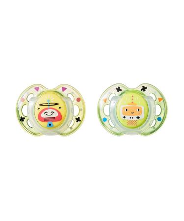 Tommee Tippee Fun Style Pacifiers 0-6m - BPA-Free Silicone Binkies (2 Count) - Varied Colors and Designs - Buy Online on GoSupps.com