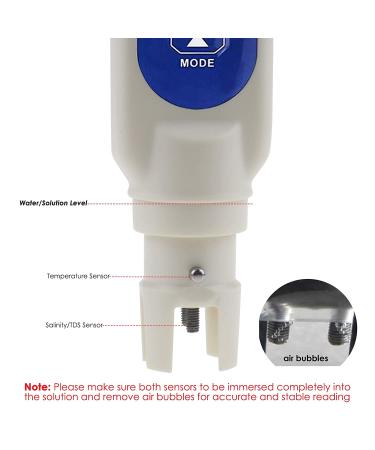 High Accuracy Salinity Tester with Automatic Calibration for Salt Water - Portable Salinity/TDS/Temperature Meter for Pool and Aquarium - Includes Salinity Calibration Solution - Best Salinity/TDS & Temp. Meter - Buy Online on GoSupps.com
