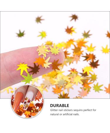 Lurrose Holographic Maple Leaf Nail Art Sequins - Autumn Manicure Decoration (2 Boxes) - Buy Online on GoSupps.com