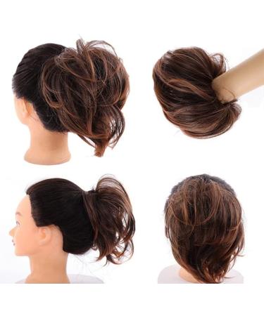 Messy Bun Hair Piece for Women Synthetic Donut Straight Ponytail Hair Messy Hair Bun Scrunchie Chignon With Elastic Hair Bands Pieces For Women Hair Extensions Fake Hair Accessories for Women Girls 6AT88 - Buy Online on GoSupps.com