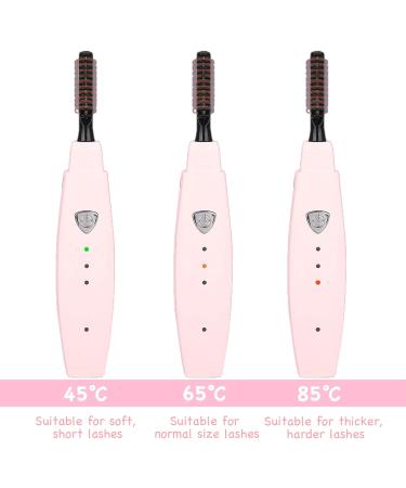 LFCFBH Heated Eyelash Curler Electric Lash Curler 3 Temp Settings 24 Hours Long Lasting (Pink) - Buy Online on GoSupps.com