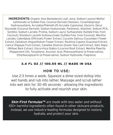 Buy Super Fresh Face Scrub - Aloe & Tea Tree | Natural Plant-Based Face Wash for All - Revive & Cleanse Skin - Buy Online on GoSupps.com