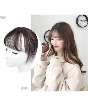Bangs Hair Clip Bangs Hair Human Hair Bangs with Top Piece Clip in Seamless Topper&Fringe Extension 3D Natural Fringe Clip in Bangs Brazilian Non-remy Hair Pieces for Women Bangs Clip in Hair (Color Natural Color - Buy Online on GoSupps.com