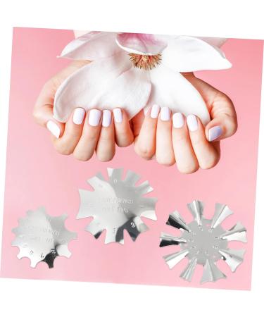 POPETPOP Manicure Trimmer 3pcs Nail Plate Model Nail Art Tool Nail Trimmer Manicure Templates Nail Tool Nail Art Plate Module Nail Art Trimmer Manicure Tool Nail Tips Trimmer Metal Mold medium Silver - Buy Online on GoSupps.com