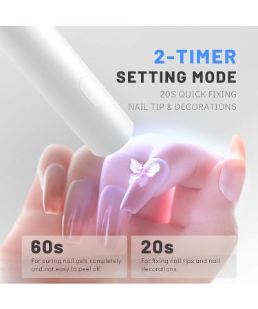 Buy Aokitec Handheld UV LED Nail Lamp - Portable Nail Dryer for Gel Polish & Nail Art | Quick Dry Travel-Friendly Gift Set - Buy Online on GoSupps.com