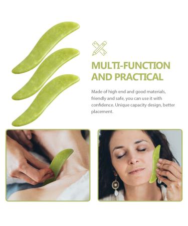 Buy Beaupretty 3pcs Gua Sha Set - Jade Scraping Boards Facial Spatula & Body Massager for Effective Acupoint Therapy & Muscle Relief - Buy Online on GoSupps.com