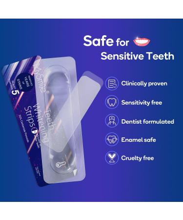 MySmile Advanced Teeth Whitening Strips | Professional Strength for Sensitive Teeth | Enamel Safe Home Whitener | 2 Treatments - Buy Online on GoSupps.com