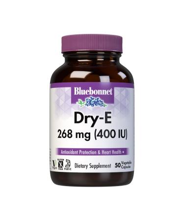 BlueBonnet Dry E-400 IU Vegetable Capsules 50 Count 50 Count (Pack of 1)