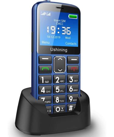 uleway 4G Big Button Mobile Phone for Elderly Easy to Use Basic Mobile Phone SIM Free Unlocked Senior Phone (Blue)