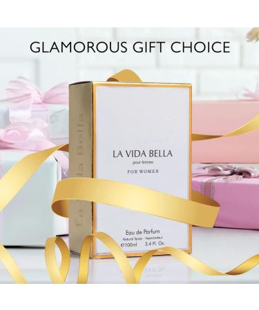LA VIDA BELLA Eau De Parfum for Women 3.4 fl oz Natural Spray - Rich Elegant Aroma filled with Gourmand Fruity and Floral Tones. Ideal for gift on special occasions Birthdays. - Buy Online on GoSupps.com