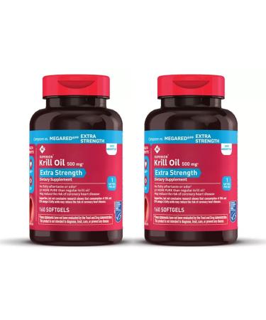 Member's Mark Extra Strength Omega-3 Krill Oil Softgels 500mg (2 Bottles (320 softgels))