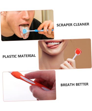 FOMIYES 6 Pack Tongue Cleaning Brush Tool - Multifunctional Tongue Scraper for Home Use - Effective Oral Hygiene - Available in Blue & Orange - Buy Online on GoSupps.com