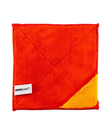 Cooking flower |Microfiber cloth cleaning cloth 18 x 18cm |Recording up to 180 ml |Extra absorbent fibers |Color: red | Orange individually red-orange