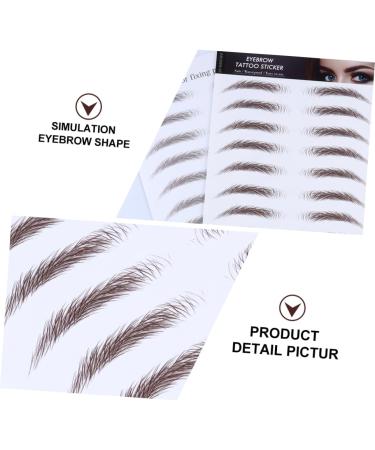 DRESSOOS Fake Eyebrow Stickers 4pcs Eyebrow Stickers Waterproof Eyebrows Eyebrow Decals Eyebrow Stencils Mold Semi-permanent 4d - Buy Online on GoSupps.com