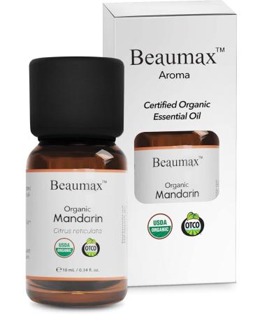 Mandarin Organic Essential Oil - 100% Pure Citrus Reticulata USDA Certified Therapeutic Grade 10ml - Beaumax - Buy Online on GoSupps.com