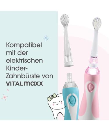 Buy Vitalmaxx Replacement Brushes 4-Set for Electric Toothbrush | Soft Bristles for Babies & Children | Extra Gentle Oral Care from 6 Months - Buy Online on GoSupps.com