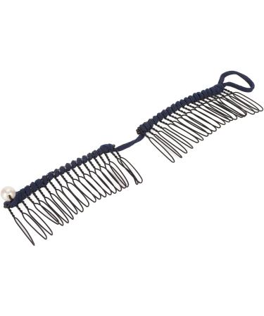 Vintage Hair Comb for Wavy Hair Stretchy Hair Comb Tool Retro Clincher Comb Banana Hair Clips for Women (Navy Blue) - Buy Online on GoSupps.com
