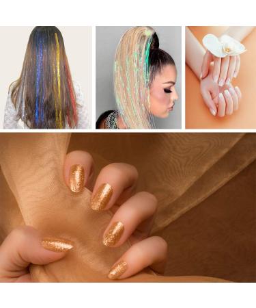 Buy Wensdr Haar-Lametta: 12 Colors 1800 Strands Sparkling Glossy Hair Extensions for Women & Girls - 99 cm - Buy Online on GoSupps.com