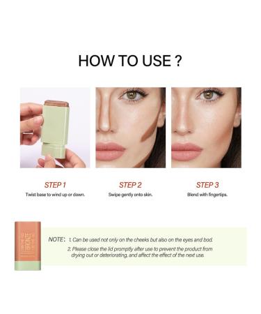 Buy Bronzer Stick - 4 Colors - Blendable & Buildable Face Shaping Cream Contour - Long Lasting (02 Soft Glow) - International Shipping - Buy Online on GoSupps.com