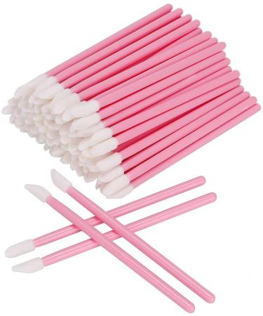 Disposable Lip Brushes Make Up Brush Lipstick Lip Gloss Wands Applicator Tool Makeup Beauty Tool Kits (100 pink) Pink-100
