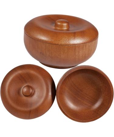 Fomiyes Wooden Shaver Bowl Set - 2 Pcs Razor Shell with Lid for Men's Shaving Cream | Bamboo Shave Cup for Premium Grooming - Buy Online on GoSupps.com